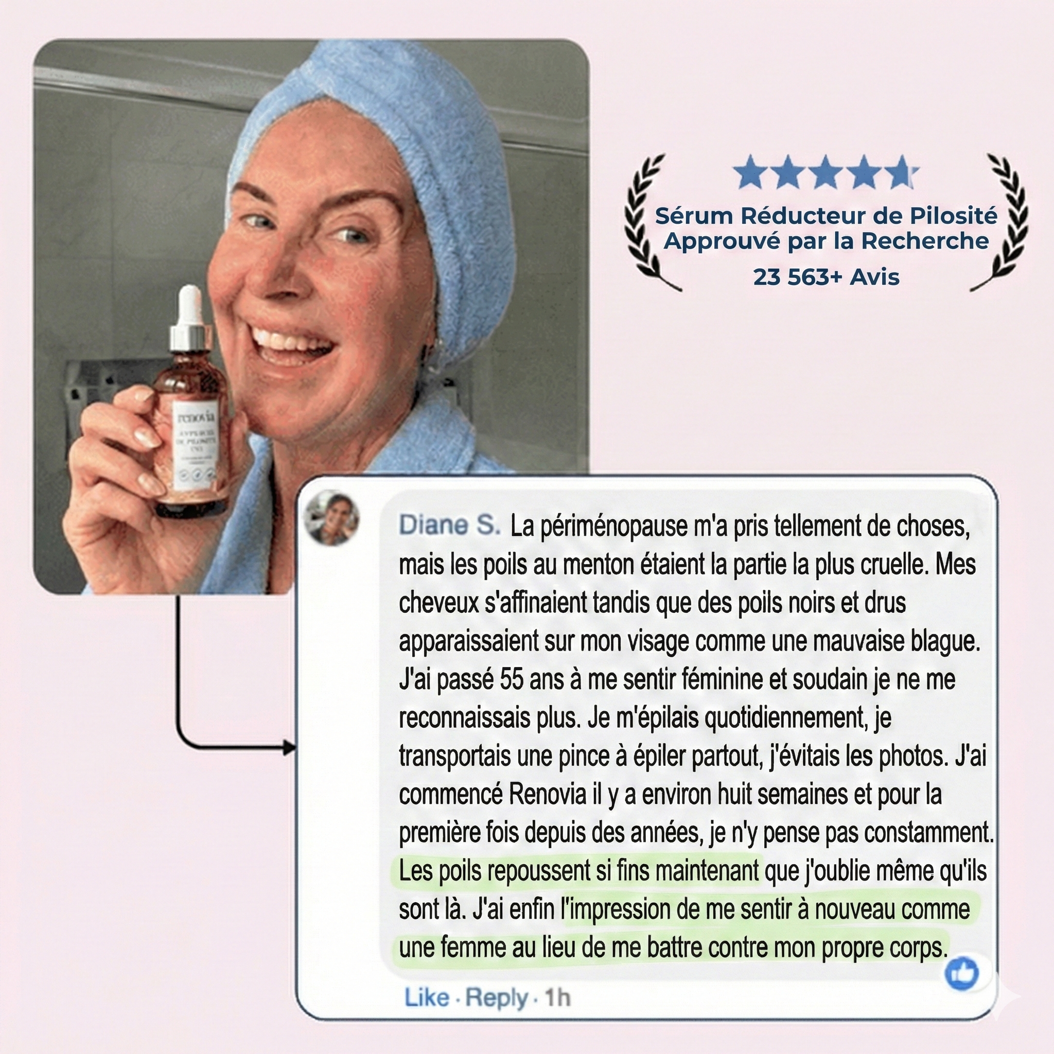 Beaulyne Sérum à la Cyperus Rotundus – Stoppe naturellement la repousse des poils indésirables